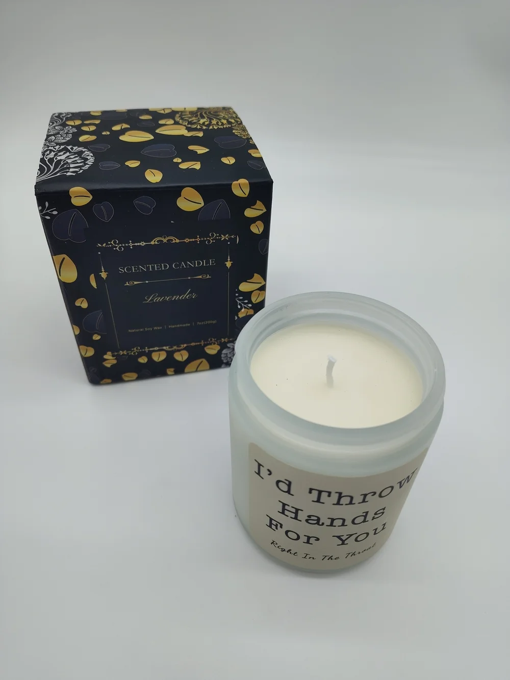 Funny Candle I’d Throw Hands For You Lavender Soy Gift Sassy Humor 7oz
